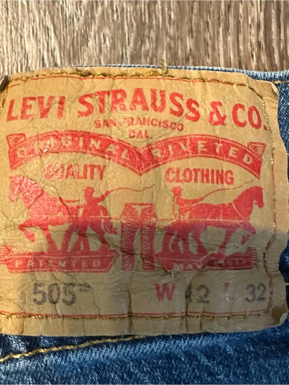 Men’s 505 straight fit Levi’s Sz 42x32 dad jeans